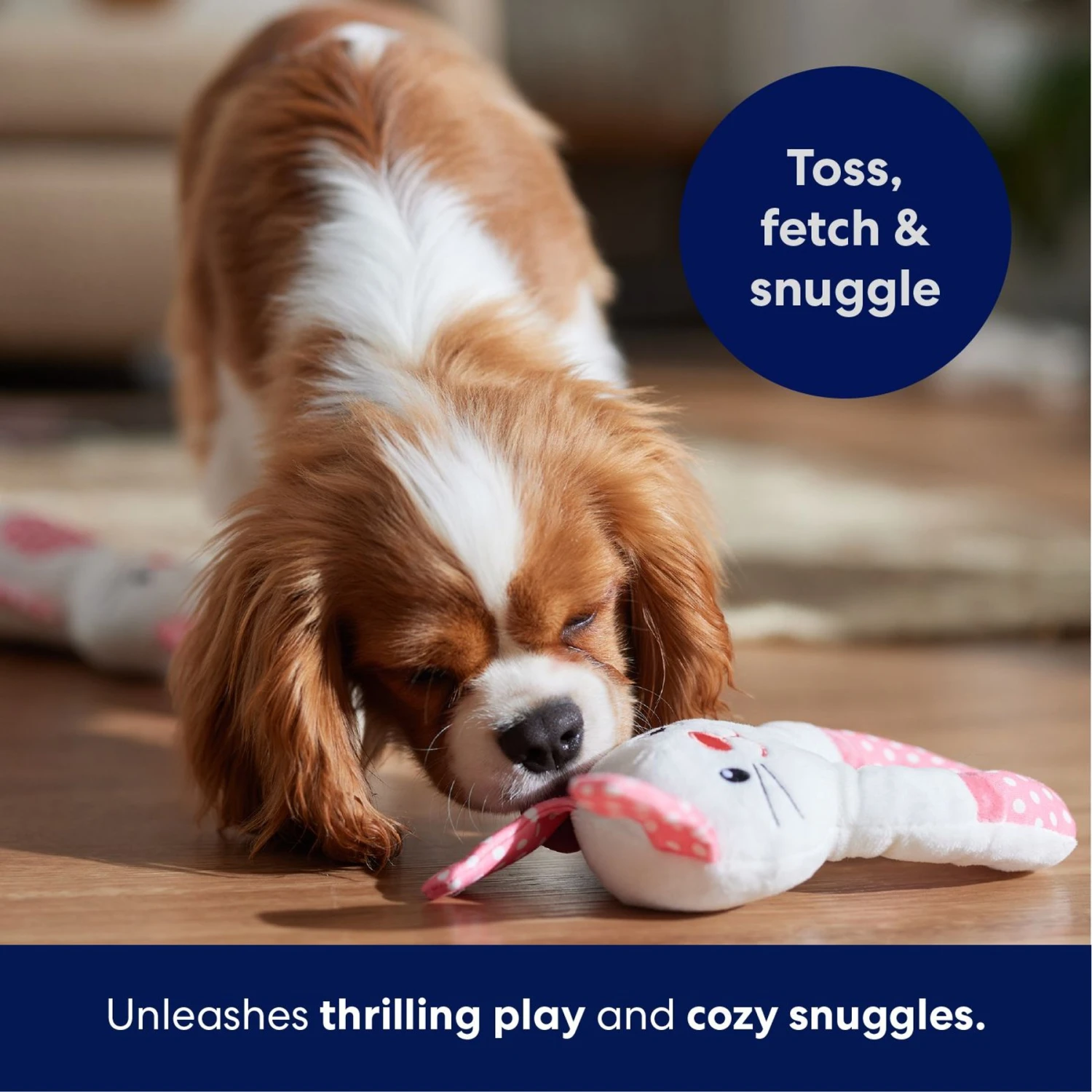 Frisco Bunny Plush Squeaky Puppy Toy 4 Frisco Bunny Plush Squeaky Puppy Toy - Image 4