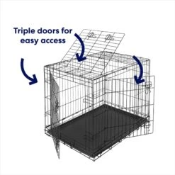 Frisco Heavy Duty All-in-1 Multi-Stage 3 Door Collapsible Wire Dog Crate -Frisco Sales Store 247915 PT5. AC SS1800 V1611872190