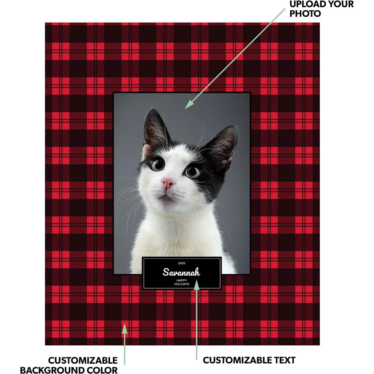 Frisco Personalized Plaid Gallery-Wrapped Canvas 2 Frisco Personalized Plaid Gallery-Wrapped Canvas - Image 2