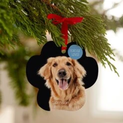 Frisco "Forever Loved" Paw Shape Metal Personalized Dog & Cat Holiday Ornament -Frisco Sales Store 249443 PT2. AC SS1800 V1608340043