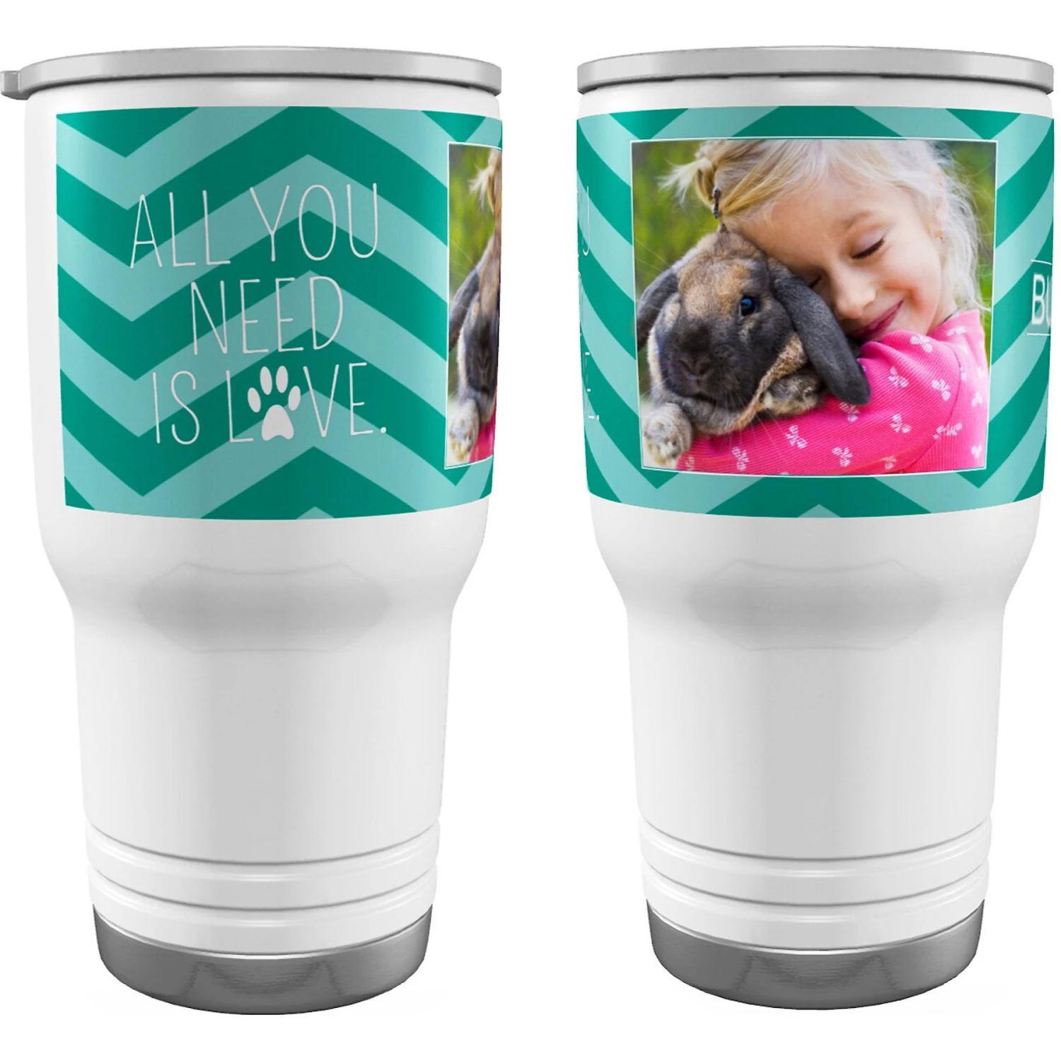 Frisco Double Walled "All You Need Is Love" Personalized Tumbler, 30-oz Cup 1 Frisco Double Walled "All You Need Is Love" Personalized Tumbler, 30-oz Cup