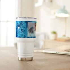 Frisco Double Walled "Peace Love Pets" Personalized Tumbler, 30-oz Cup -Frisco Sales Store 250747 PT4. AC SS1800 V1610774190