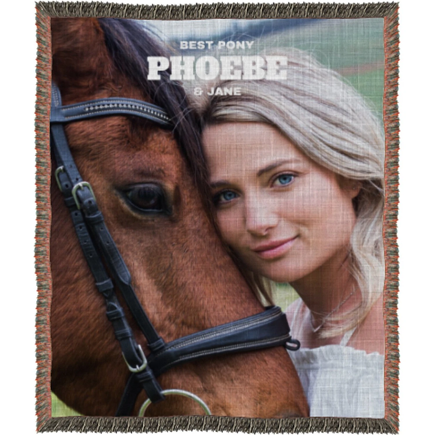 Frisco Portrait Woven Throw Personalized Blanket, 60" X 80" 1 Frisco Portrait Woven Throw Personalized Blanket, 60" X 80"