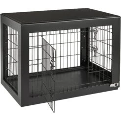 Frisco Double Door Furniture Style Dog Crate, Black -Frisco Sales Store 253026 PT5. AC SS1800 V1617644239