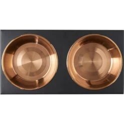 Frisco Copper Stainless Steel Elevated Foldable Double Dog & Cat Bowls 12 Frisco Copper Stainless Steel Elevated Foldable Double Dog & Cat Bowls -Frisco Sales Store 253060 PT4. AC SS1800 V1616595727
