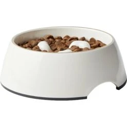 Frisco Melamine Slow Feed Dog & Cat Bowl With Gold Trim -Frisco Sales Store 253066 PT3. AC SS1800 V1616597851