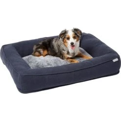 Frisco Faux Felt Orthopedic Rectangular Bolster Dog Bed W/Removable Cover 7 Frisco Faux Felt Orthopedic Rectangular Bolster Dog Bed W/Removable Cover -Frisco Sales Store 255177 PT2. AC SS1800 V1616013143