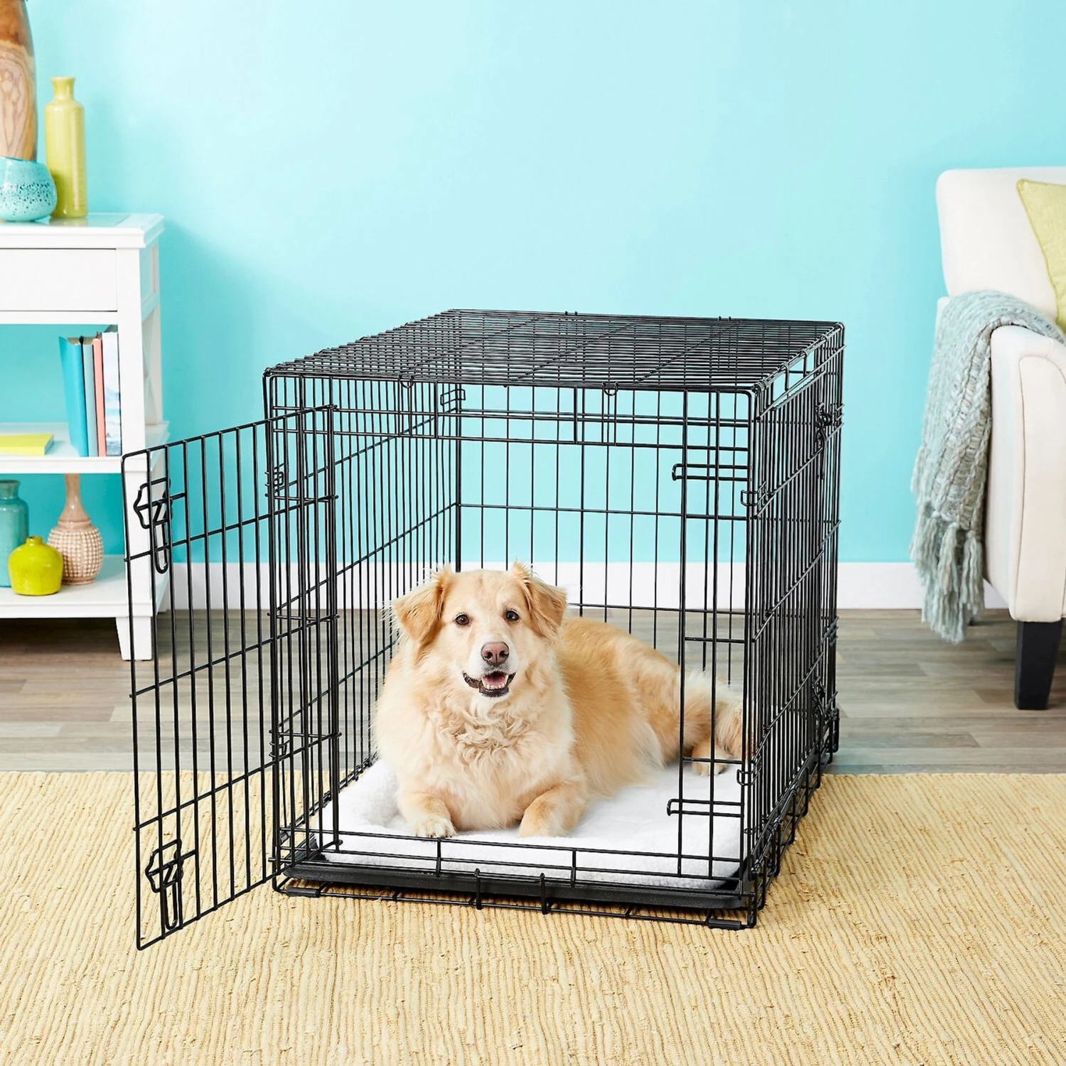Frisco Heavy Duty Fold & Carry Double Door Collapsible Wire Dog Crate & Frisco Wire Dog & Small Pet Exercise Pen With Step-Through Door 3 Frisco Heavy Duty Fold & Carry Double Door Collapsible Wire Dog Crate & Frisco Wire Dog & Small Pet Exercise Pen With Step-Through Door - Image 3