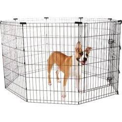 Frisco Heavy Duty Fold & Carry Double Door Collapsible Wire Dog Crate & Frisco Wire Dog & Small Pet Exercise Pen With Step-Through Door 9 Frisco Heavy Duty Fold & Carry Double Door Collapsible Wire Dog Crate & Frisco Wire Dog & Small Pet Exercise Pen With Step-Through Door -Frisco Sales Store 255537 PT4. AC SS1800 V1603646503