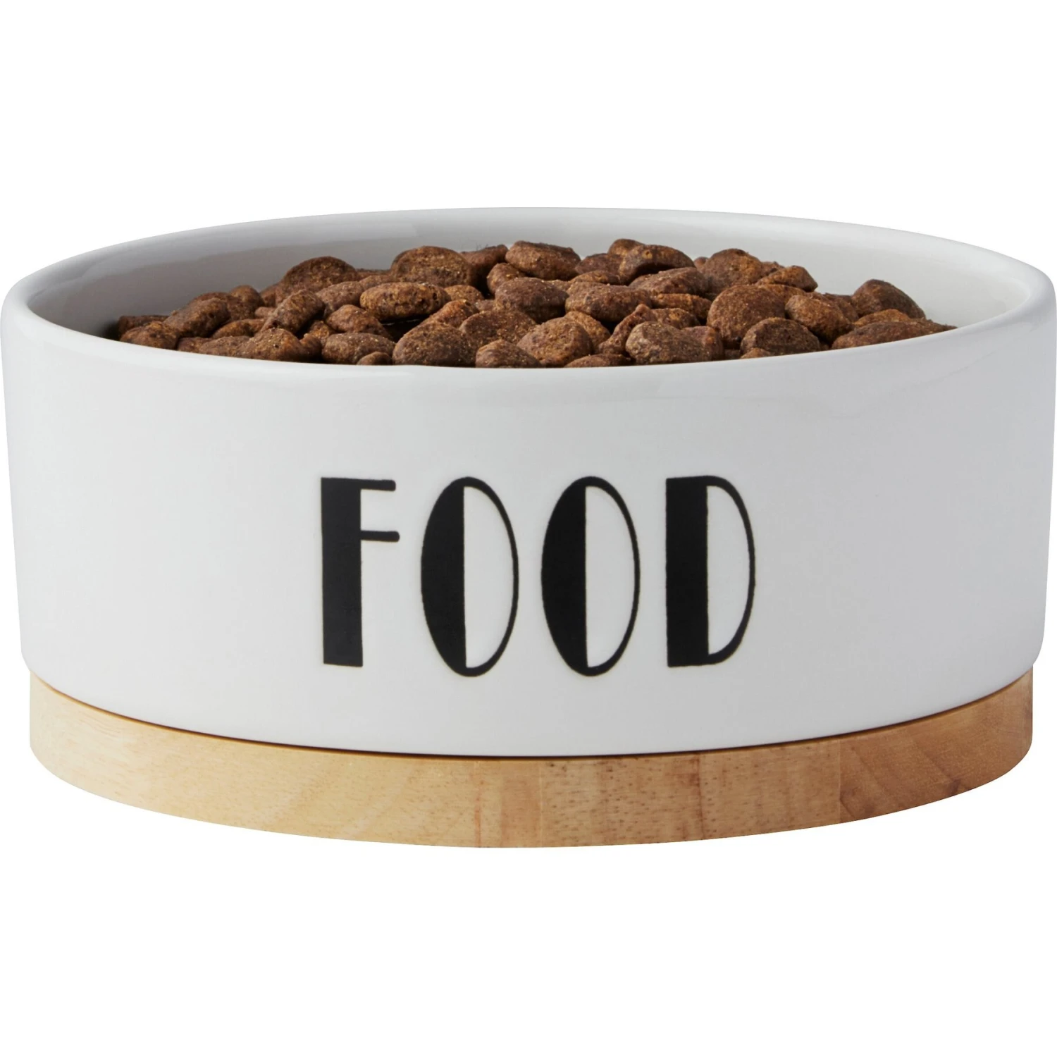 Frisco Ceramic Food Dog & Cat Bowl With Wood Base 3 Frisco Ceramic Food Dog & Cat Bowl With Wood Base - Image 3