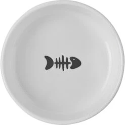 Frisco Round Meow Non-skid Ceramic Cat Bowl With Wood Base 10 Frisco Round Meow Non-skid Ceramic Cat Bowl With Wood Base -Frisco Sales Store 256078 PT4. AC SS1800 V1615312284