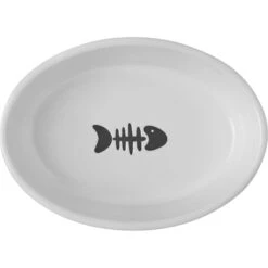 Frisco Oval Meow Non-skid Ceramic Cat Bowl With Wood Base 10 Frisco Oval Meow Non-skid Ceramic Cat Bowl With Wood Base -Frisco Sales Store 256080 PT4. AC SS1800 V1615311695