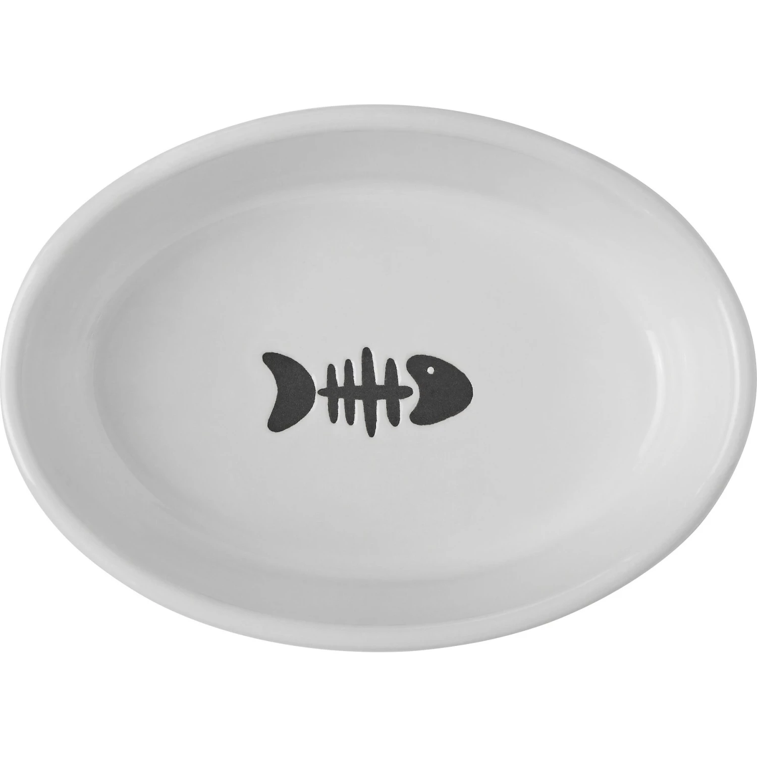 Frisco Oval Meow Non-skid Ceramic Cat Bowl With Wood Base 5 Frisco Oval Meow Non-skid Ceramic Cat Bowl With Wood Base - Image 5