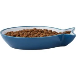 Frisco Fish Shaped Non-skid Ceramic Cat Dish 11 Frisco Fish Shaped Non-skid Ceramic Cat Dish -Frisco Sales Store 256109 PT4. AC SS1800 V1617196291