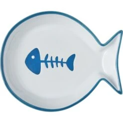 Frisco Fish Shaped Non-skid Ceramic Cat Dish 12 Frisco Fish Shaped Non-skid Ceramic Cat Dish -Frisco Sales Store 256109 PT5. AC SS1800 V1617196903