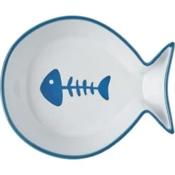 Frisco Fish Shaped Non-skid Ceramic Cat Bowl 10 Frisco Fish Shaped Non-skid Ceramic Cat Bowl -Frisco Sales Store 256111 PT4. AC SS1800 V1616522607