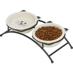 Frisco Cat Face Non-skid Elevated Double Ceramic Cat Bowl -Frisco Sales Store 256113 PT3. AC SS1800 V1615312281