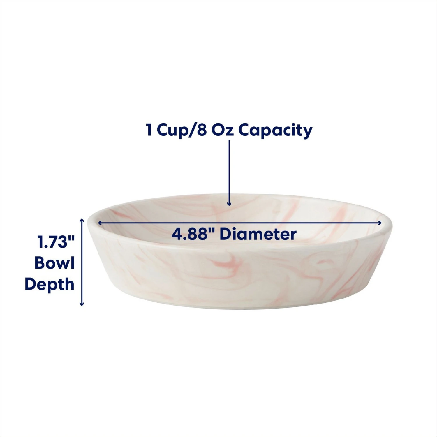 Frisco Marble Design Non-skid Ceramic Cat Bowl 2 Frisco Marble Design Non-skid Ceramic Cat Bowl - Image 2