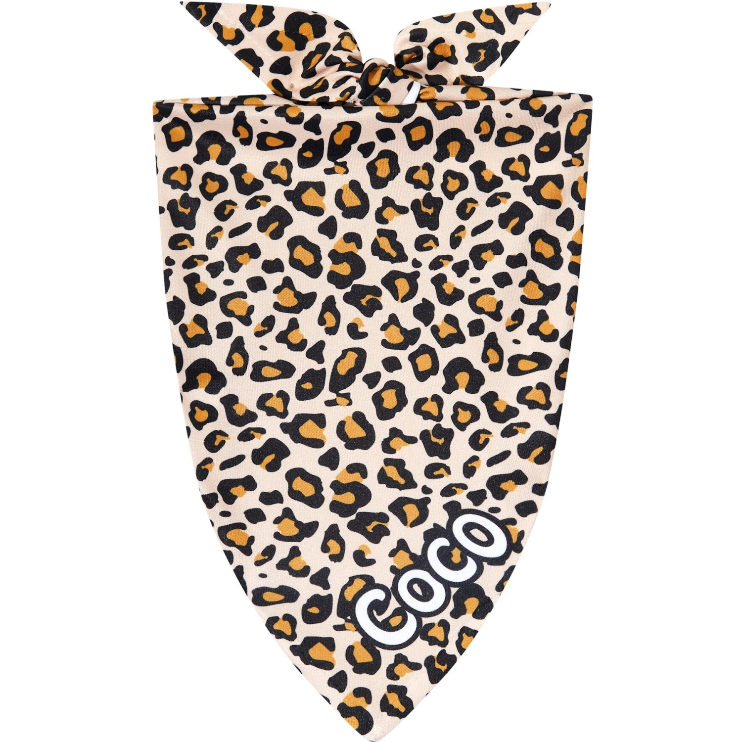 Frisco Leopard Print Personalized Dog & Cat Bandana 1 Frisco Leopard Print Personalized Dog & Cat Bandana