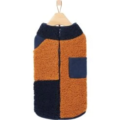 Frisco Lightweight Colorblock Dog & Cat Zippered Sherpa Fleece Vest, Blue/Brown -Frisco Sales Store 268191 PT4. AC SS1800 V1628823178
