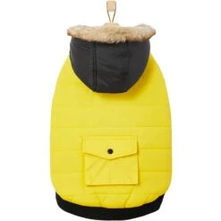 Frisco Heavyweight Anchorage Insulated Dog & Cat Parka, Yellow/Black -Frisco Sales Store 268397 PT4. AC SS1800 V1628792817