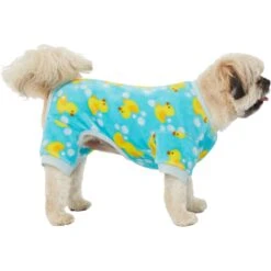 Frisco Dog & Cat Cozy Plush Fleece PJs, Rubber Ducky