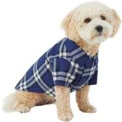Frisco Navy Plaid Dog & Cat Flannel Shirt -Frisco Sales Store 268596 PT2. AC SS1800 V1637679780