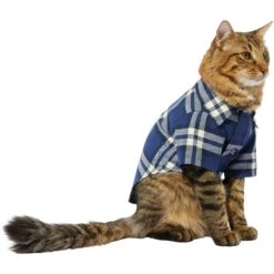 Frisco Navy Plaid Dog & Cat Flannel Shirt -Frisco Sales Store 268596 PT3. AC SS1800 V1637652439