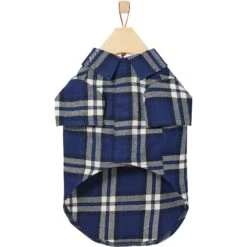 Frisco Navy Plaid Dog & Cat Flannel Shirt -Frisco Sales Store 268596 PT4. AC SS1800 V1637715721