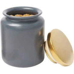 Frisco Modern Gold Rim Ceramic Treat Jar 9 Frisco Modern Gold Rim Ceramic Treat Jar -Frisco Sales Store 270190 PT6. AC SS1800 V1627669999