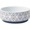 Frisco Geometric Triangles Non-skid Ceramic Dog & Cat Bowl
