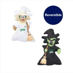 Frisco Halloween Good Witch, Bad Witch Reversible Plush Squeaky Dog Toy -Frisco Sales Store 270429 PT2. AC SS1800 V1690911211