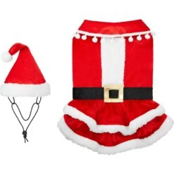 Frisco Mrs. Claus Dog & Cat Costume -Frisco Sales Store 276150 PT4. AC SS1800 V1631573670