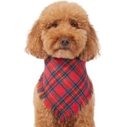 Frisco Red/Green Plaid Dog & Cat Flannel Bandana -Frisco Sales Store 276201 PT3. AC SS1800 V1637654789