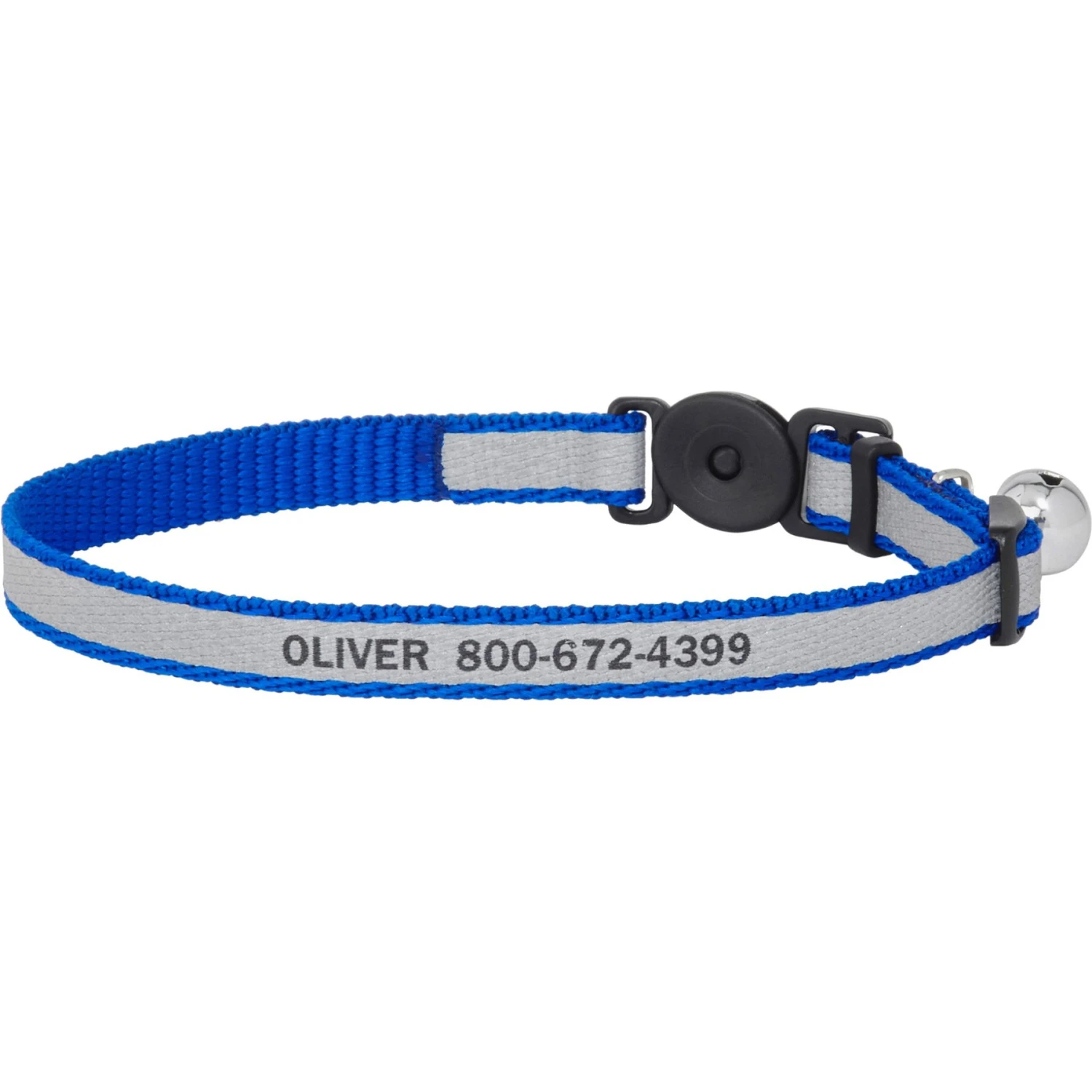 Frisco Polyester Personalized Reflective Cat Collar With Bell 1 Frisco Polyester Personalized Reflective Cat Collar With Bell
