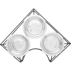 Frisco Multi Pet Feeding Corner 3-Bowls Stainless Steel Dog & Cat Bowl -Frisco Sales Store 277561 PT4. AC SS1800 V1627935444