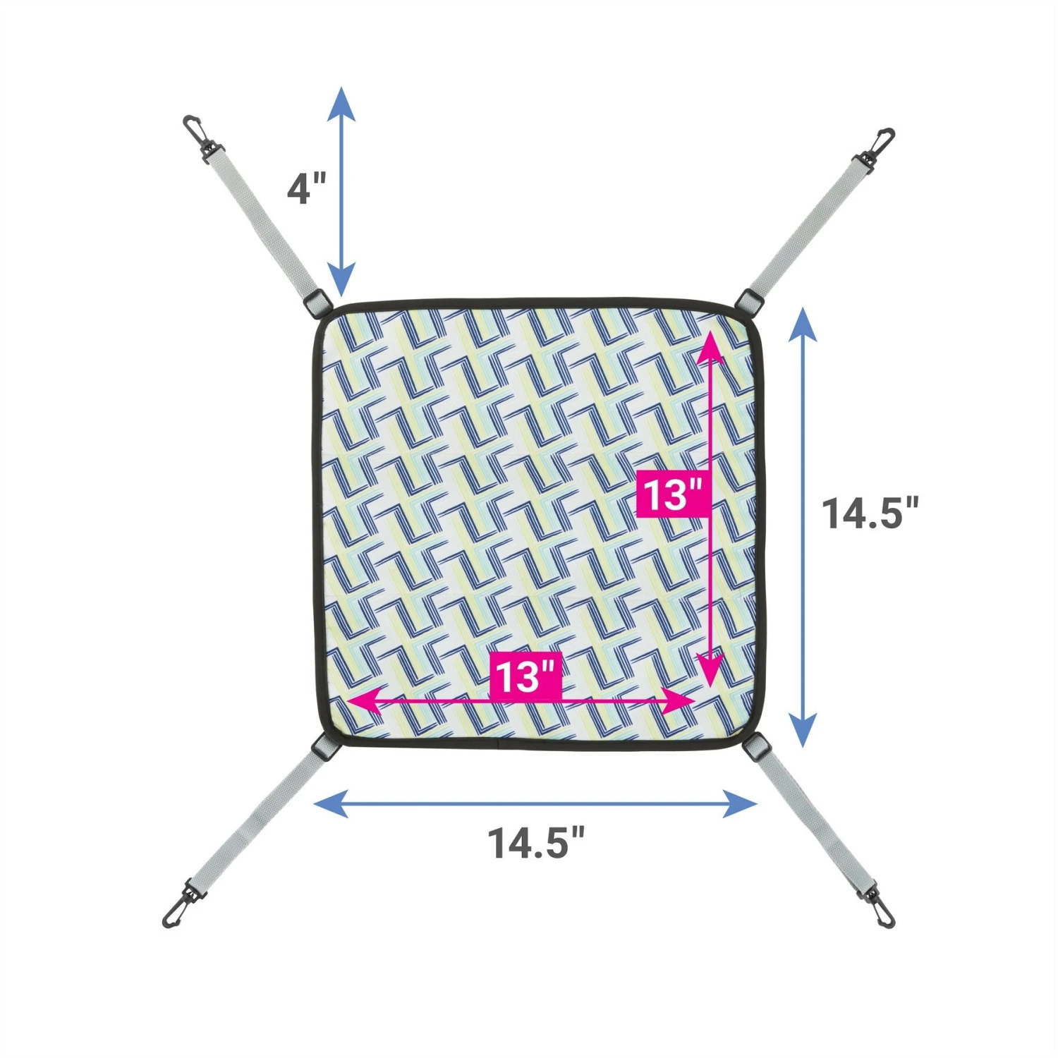 Frisco Geometric Small Pet Hanging Hammock 2 Frisco Geometric Small Pet Hanging Hammock - Image 2