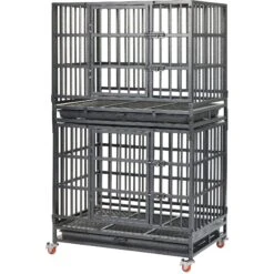 Frisco Ultimate Foldable & Stackable Heavy Duty Steel Metal Single Door Dog Crate -Frisco Sales Store 280395 PT4. AC SS1800 V1632851515