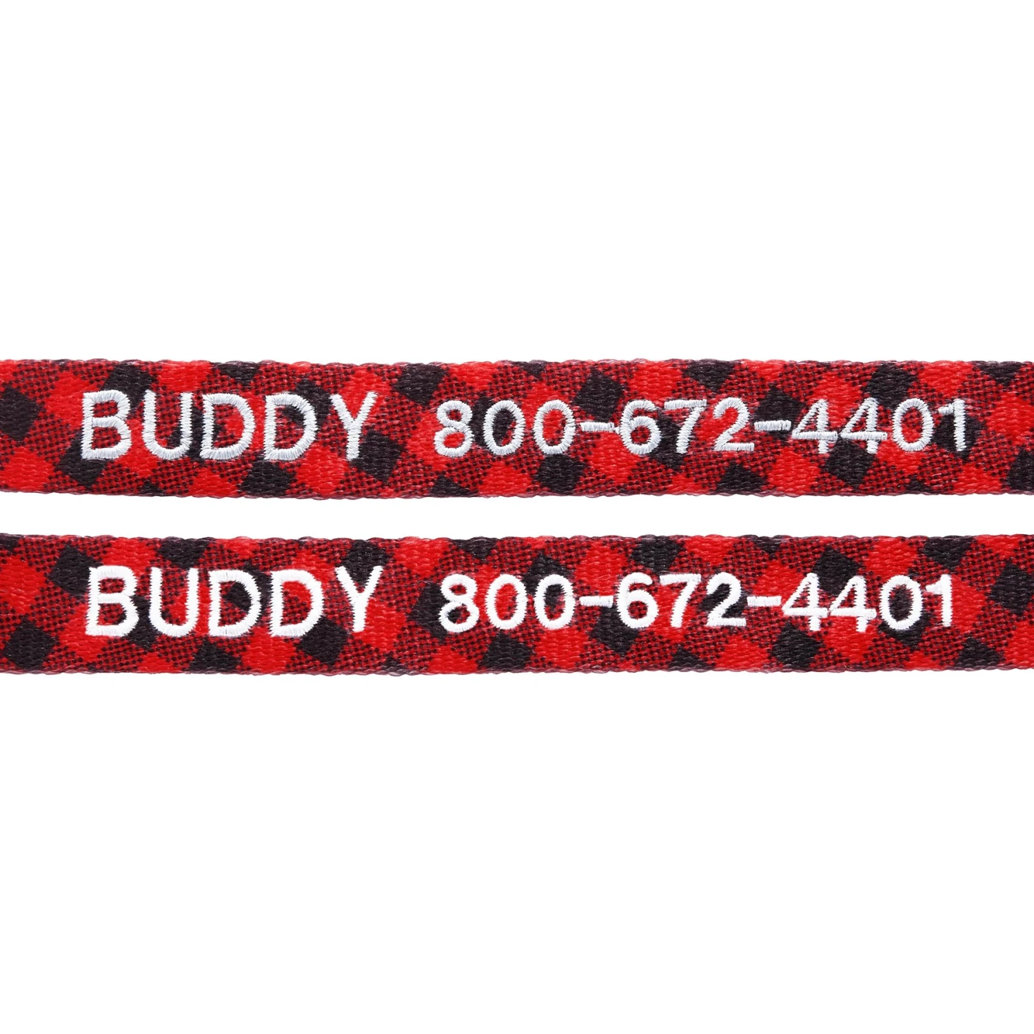 Frisco Buffalo Check Polyester Personalized Dog Collar 3 Frisco Buffalo Check Polyester Personalized Dog Collar - Image 3