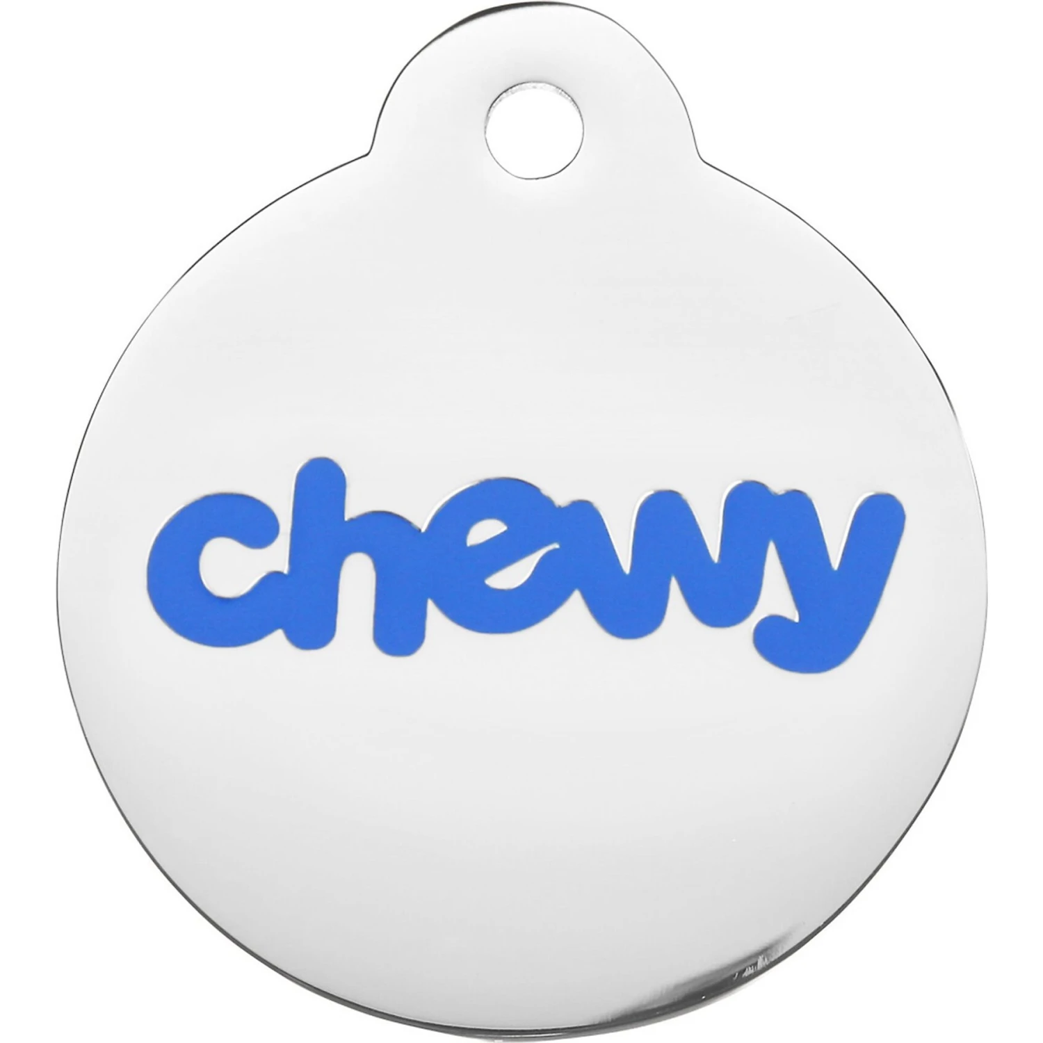 Frisco Chewy Stainless Steel Personalized Dog & Cat ID Tag With Enamel Infill, Round 1 Frisco Chewy Stainless Steel Personalized Dog & Cat ID Tag With Enamel Infill, Round