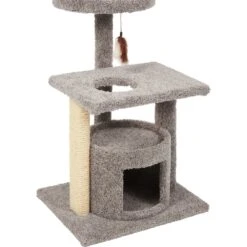 Frisco 37-in Real Carpet Cat Tree With Condo, Grey -Frisco Sales Store 282755 PT4. AC SS1800 V1621949342