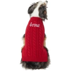 Frisco Personalized Dog & Cat Cable Knitted Sweater -Frisco Sales Store 285168 PT2. AC SS1800 V1628776600