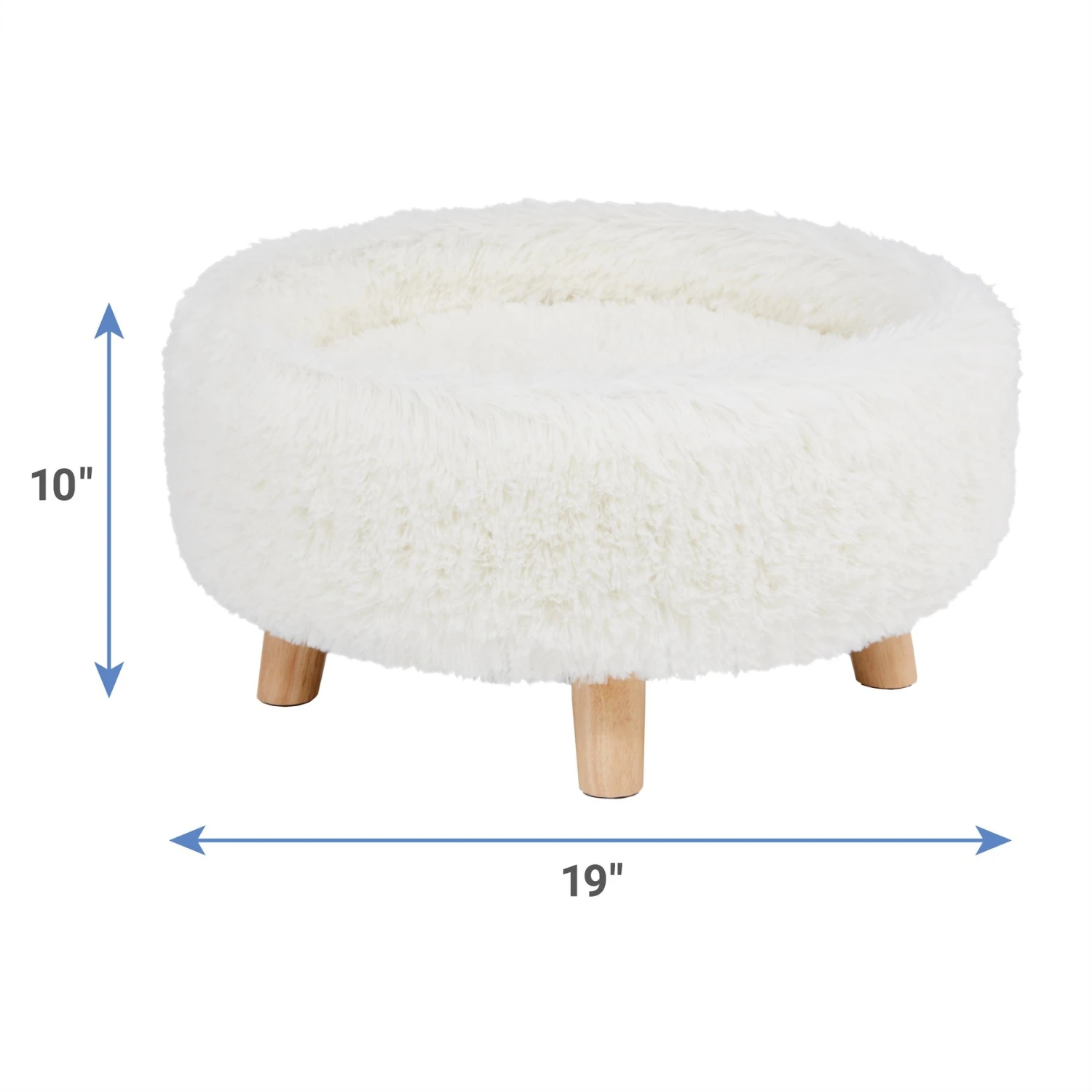 Frisco Eyelash Fur Round Elevated Cat Bed 2 Frisco Eyelash Fur Round Elevated Cat Bed - Image 2