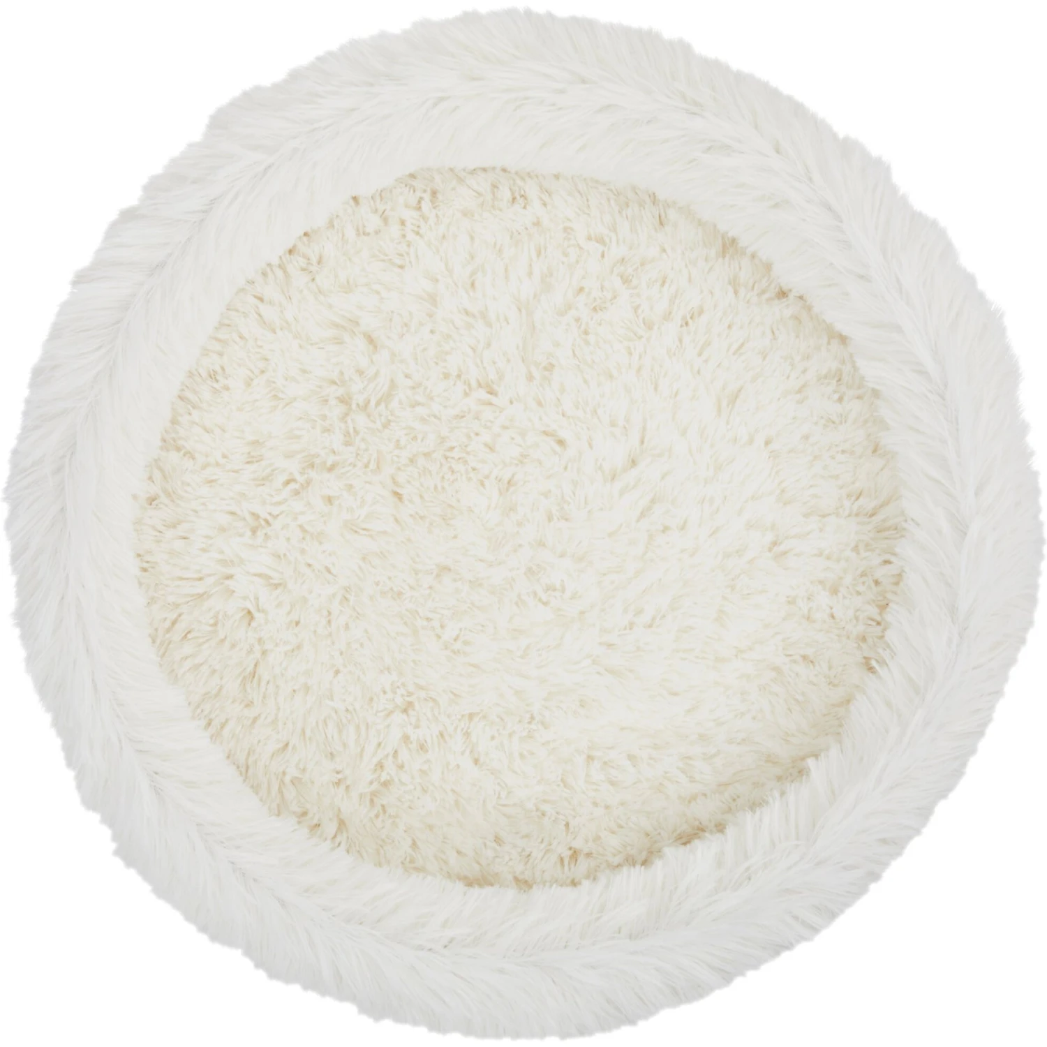 Frisco Eyelash Fur Round Elevated Cat Bed 4 Frisco Eyelash Fur Round Elevated Cat Bed - Image 4