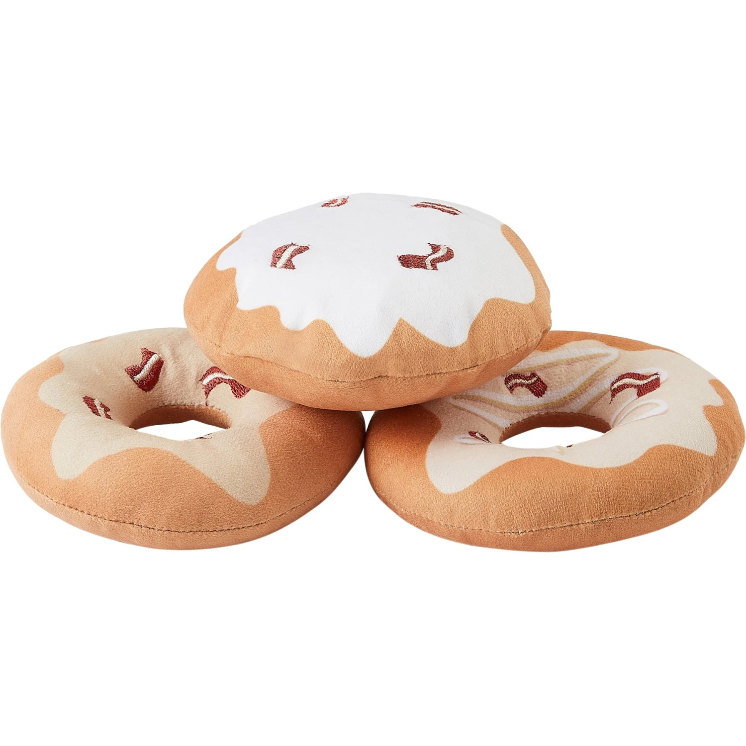 Frisco Fall Maple Bacon Donut Plush Cat Toy With Catnip 1 Frisco Fall Maple Bacon Donut Plush Cat Toy With Catnip