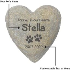 Frisco "Forever In Our Hearts" Personalized Dog & Cat Memorial Garden Stone -Frisco Sales Store 287029 PT3. AC SS1800 V1645642036