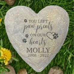 Frisco "Paws On Our Hearts" Heart Personalized Dog & Cat Memorial Garden Stone -Frisco Sales Store 287032 PT2. AC SS1800 V1645642301