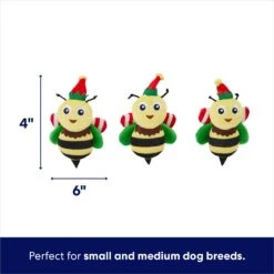 Frisco Holiday Bee Merry Hide & Seek Puzzle Plush Squeaky Dog Toy -Frisco Sales Store 287099 PT2. AC SS1800 V1695044345