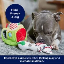 Frisco Holiday Rocket Ship Hide & Seek Puzzle Plush Squeaky Dog Toy -Frisco Sales Store 287101 PT5. AC SS1800 V1695659151