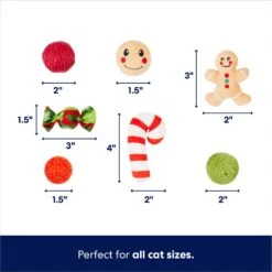Frisco Holiday Festive Red Variety Pack Gift Box Cat Toy With Catnip, 14 Count -Frisco Sales Store 287305 PT2. AC SS1800 V1695045657